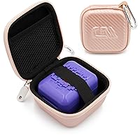 CASEMATIX Hard Shell Travel Case Compatible with Bitzee Interactive Digital Pet, Protective Case with Metal Carabiner - Travel Case Only, Device Not Included, Rose Gold