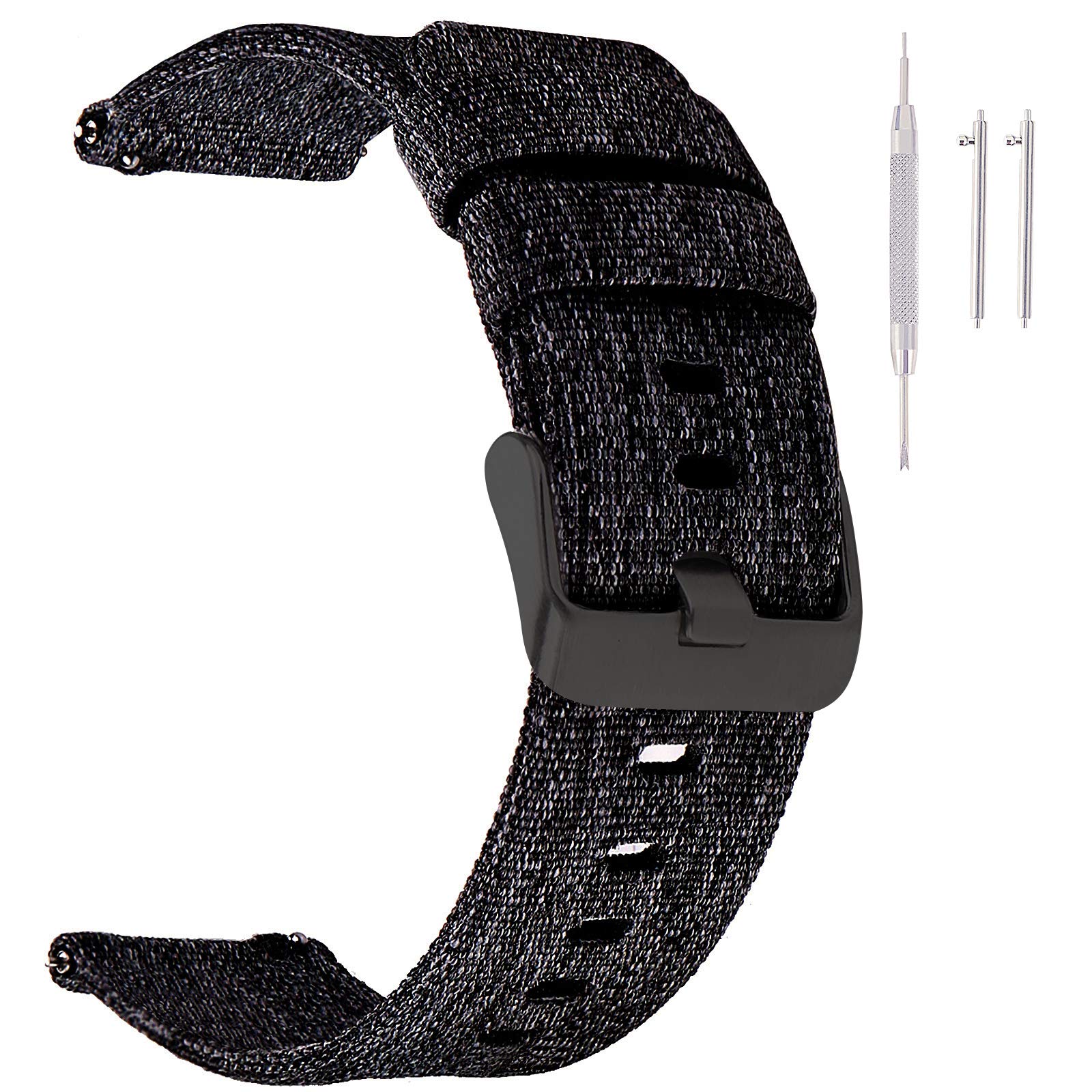 Canvas Quick Release Watch Band 20mm 22mm 24mm Nylon Watch Strap for Men Sturdy Breathable Replacement Watchband for Women