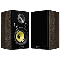 Fluance Signature HiFi 2-Way Bookshelf Surround Sound Speakers for 2-Channel Stereo Listening or Home Theater System - Natural Walnut/Pair (HFSW)