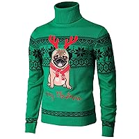 H2H Mens Casual Slim Fit Knitted Yarn Ugly Christmas Sweaters Holiday Party