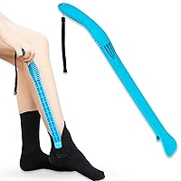 Compression Stocking or Sock Aid for Removing Socks or Light to Medium Compression Hosiery for Men or Women with Arthritis or Limited Mobility (Blue)