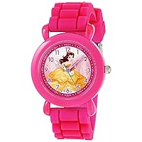 DISNEY Princess Kids' Plastic Time Teacher Analog Quartz Silicone Strap Watch