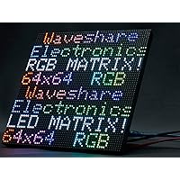 waveshare 64x64 4096 Pixels RGB Full-Color LED Matrix Panel 3mm Pitch Displaying Text/Colorful Image/Animation Adjustable Brightness Chainable Design,Compatible with Arduino/Raspberry Pi