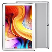 Dragon Touch Notepad K10 Tablet with 32 GB Storage, 10 inch Android Tablet, Quad Core Processor, IPS HD Display, 8MP Camera, GPS, FM, 2.4Ghz & 5G WiFi with Micro HDMI Port - Sliver