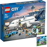Lego City 60367 Passenger Plane & 30639 Dog Park and Scooter Set of 2