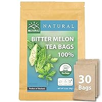 WANMAI29 Bitter Melon Tea Bags, 30-Count, Natural Sugar Free Drink, Supports Vegan and Ketogenic Diets, No Caffeine or Harsh Additives, 100% Real Herb in Kraft Steeping Bag
