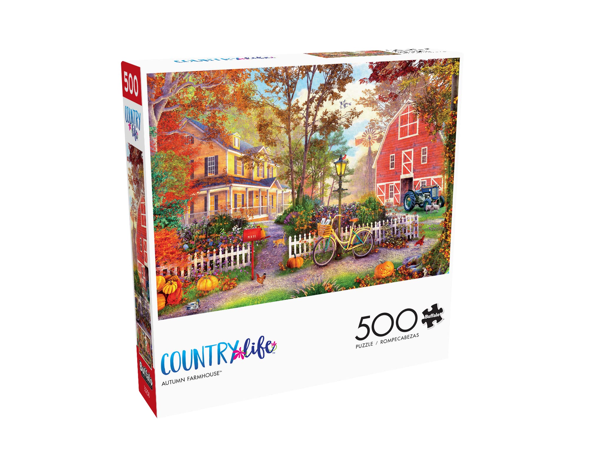 Buffalo Games - Country Life - Autumn Farmhouse - 500 Piece Jigsaw Puzzle
