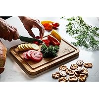 Personalized Wood Cutting Board With Juice Groove (9x12 Lunch Board, Amber)