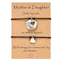 MANVEN Mothers Day Gifts for Mom Daughter, Mother Daughter Bracelets Mommy and Me Heart Matching Bracelets Daughter Gift from Mom