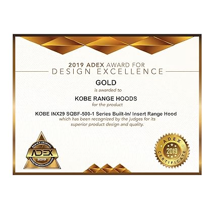 KOBE Range Hoods INX2936SQBF-500-1 Built-In/Insert Range Hood, 36