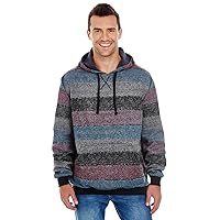 Burnside Mens Printed Stripe Fleece Hooded SweatShirt B8603