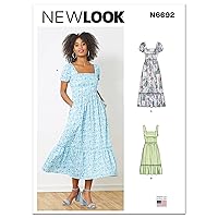 New Look Misses' Dress Sewing Pattern Kit, Code N6692. Sizes 6-8-10-12-14-16-18