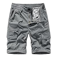 Cargo Shorts for Men Athletic Camo Shorts Outdoor Camouflage Cargo Shorts with Multi-Pocket Loose Workout Gym Shorts