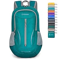 ZOMAKE Ultra Lightweight Packable Backpack 25L - Foldable Hiking Backpacks Water Resistant Small Folding Daypack for Travel(Lake Green)