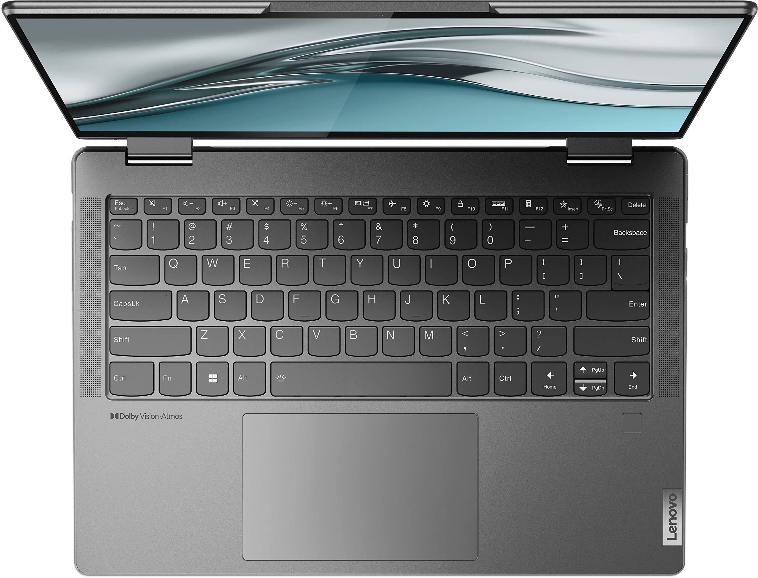 Lenovo ENOVO Yoga 7i 2-in-1 Laptop 14'' 2.2K Touchscreen12th Core i7-1255U Iris Xe Graphics 16GB RAM 512GB SSD WI-FI 6E Thunderbolt 4 Backlit KB w/ FP Windows 11 RATZK 32GB USB, Storm Grey, (82QE)