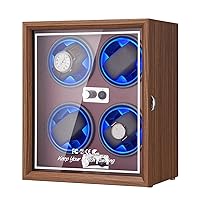 Watch Winder for Automatic Watches, Ultra Quiet Motor for 4 Automatic Watches with LED Lights, Automatic Watch Winder with 4 Rotation Modes
