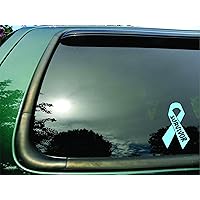 Survivor Ribbon Light Blue Prostate Cancer - Die Cut Vinyl Window Decal/sticker for Car or Truck 3.5
