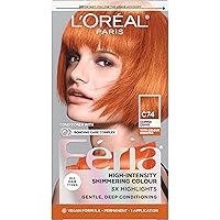Feria Multi-Faceted Shimmering Permanent Hair Color, C74 Copper Crave (Intense Copper), Pack of 1, Hair Dye