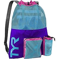 TYR Backpack for Wet Swimming, Gym, and Workout Gear, Multicolor, M
