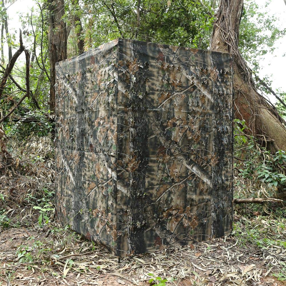 AUSCAMOTEK Ground Blind 5×10 Feet Turkey Duck Deer Blinds Hunting Camouflage Height Adjustable