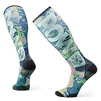 Smartwool Ski Protect Our Winters POW Print Zero Cushion Merino Wool Over The Calf Socks For Men and Women
