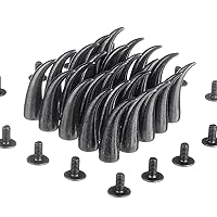 RUBYCA 30 Sets 21mm Black Gunmetal Cat Claw Studs and Spikes Metal Screw Back Leather-Craft DIY