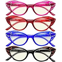 Eyekepper 5-pack Reading Glasses for Women Small Lens Cat-eye Readers