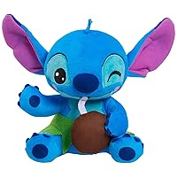 Disney Stitch Small Plush Stitch and Coconut, Stuffed Animal, Blue, Alien, Kids Toys for Ages 2 Up by Just Play