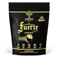 Ambrosia Fuerte - Super MCT Oil C8 Keto Powder, 60 Servings, Increase Energy and Brain Function, Reduce Cravings, Use As Coffee Creamer or with Protein Shake, Keto Diet and Vegan Friendly, Unflavored