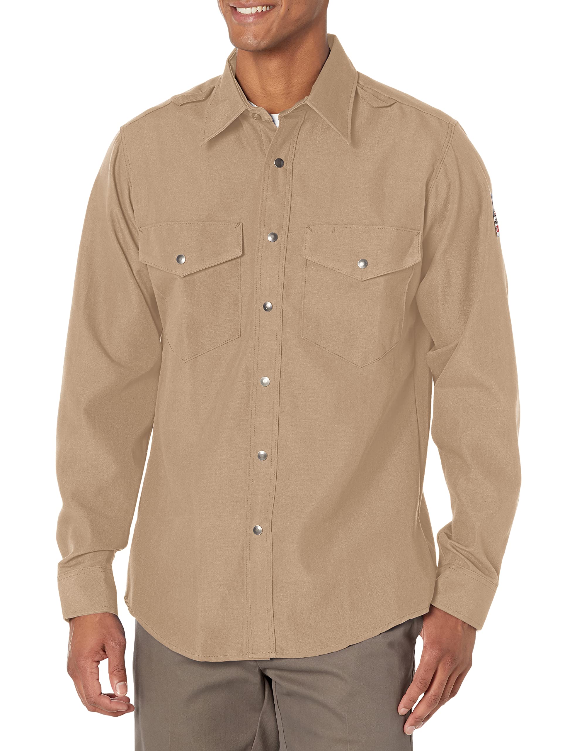 Bulwark Flame Resistant 4.5 oz Nomex IIIA Snap-Front Uniform Shirt