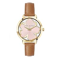 Ted Baker Ladies Tan Saffiano Leather Strap Watch (Model: BKPLIS3039I)