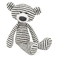 Toothpick Stripes, Teddy Bear Stuffed Animal for Ages 1 and Up, Black/White, 15”