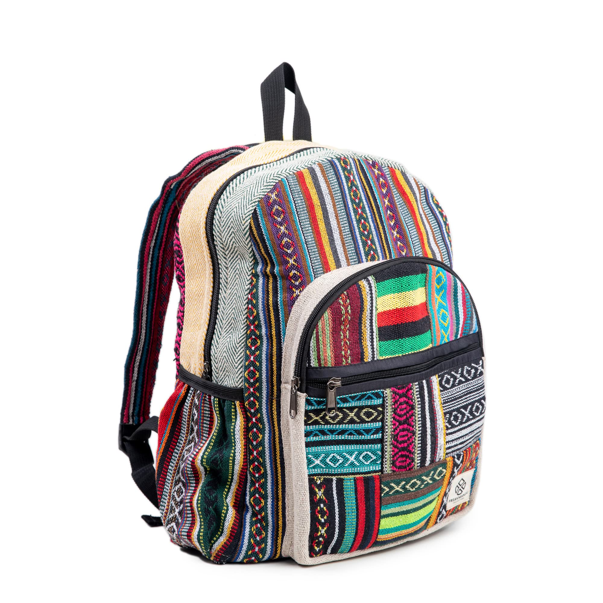 Large Backpack Multi Functional Pocket Bag - Eco Friendly Unisex Rustic Durable Day Backpack by Freakmandu