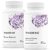 THORNE Adrenal Support Bundle - Stress Balance & Adrenal Cortex Combo - Stress Balance and Adrenal Cortex - 30 to 60 Servings