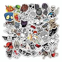 50pcs Collection Skulls Decals Stickers Scare Floral Wings Panic Pack 3