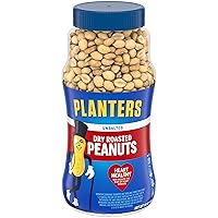 Peanuts, Dry Roasted & Unsalted, 16 Ounce Jar (Pack of 4)