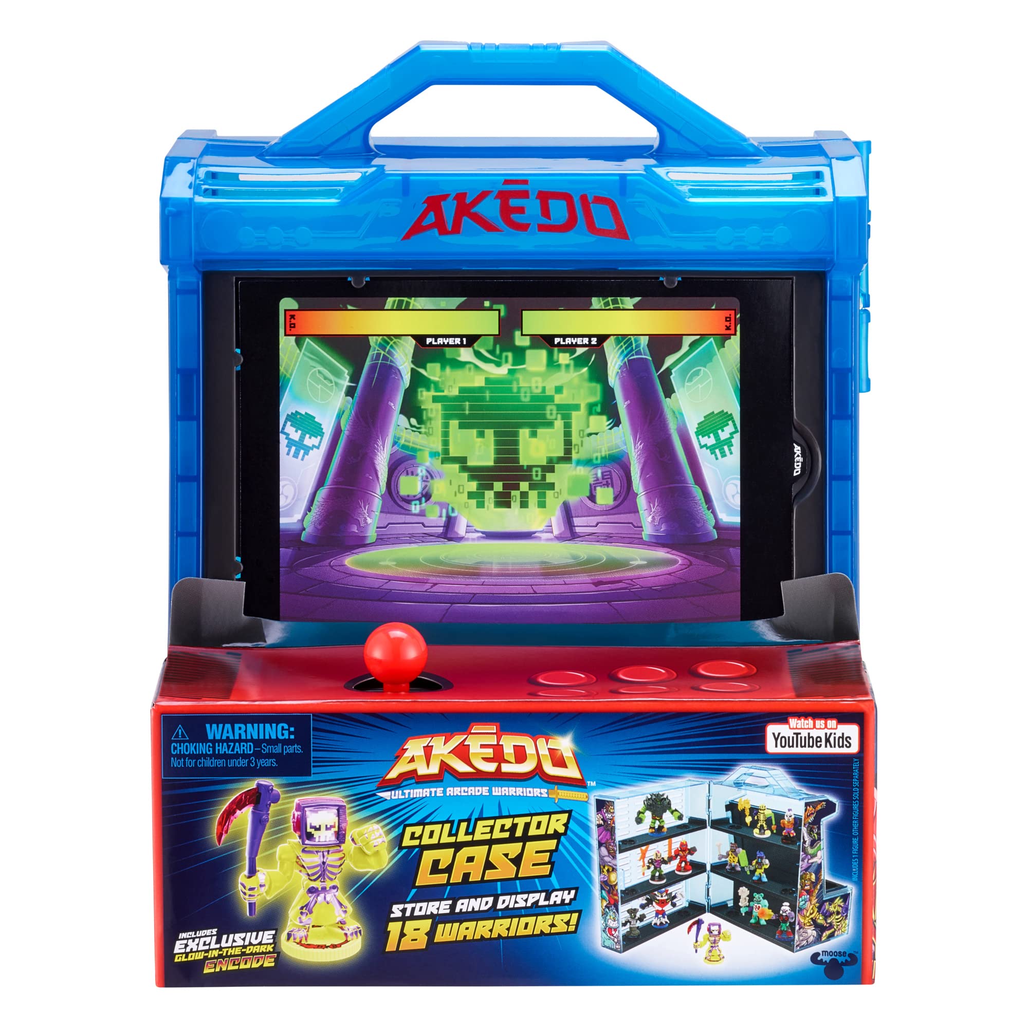 Akedo - Ultimate Arcade Warriors Collector Case Mini Battling Action Figures Ready, Fight, Split Strike,Multicolor,14241, For Ages 6+