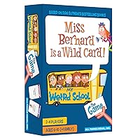 Miss Bernard is a Wild Card- The My Weird School Game, Easy to Follow Rules, Educational, 2 to 4 Players, for Ages 6 to 10, Blue, White