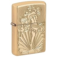 Lighter: Aphrodite, The Goddess of Love, Armor Deep Carved - High Polish Brass 81493