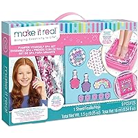 Pamper Yourself Spa Set - 9 pcs, Inflatable Sparkly Foot Bath & Accessories, Nail Polish & Art, Tweens, Girls & Kids Ages 8+