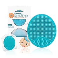 Frida Baby DermaFrida The SkinSoother Baby Bath Silicone Brush| Baby Essential for Dry Skin, Cradle Cap and Eczema, 2 Count (Pack of 1)