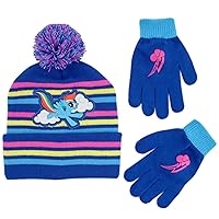 Hasbro girls Winter Hat, Kids Gloves and Scarf, My Little Pony Baby Beanie for Ages 4-7Winter Accessory Set