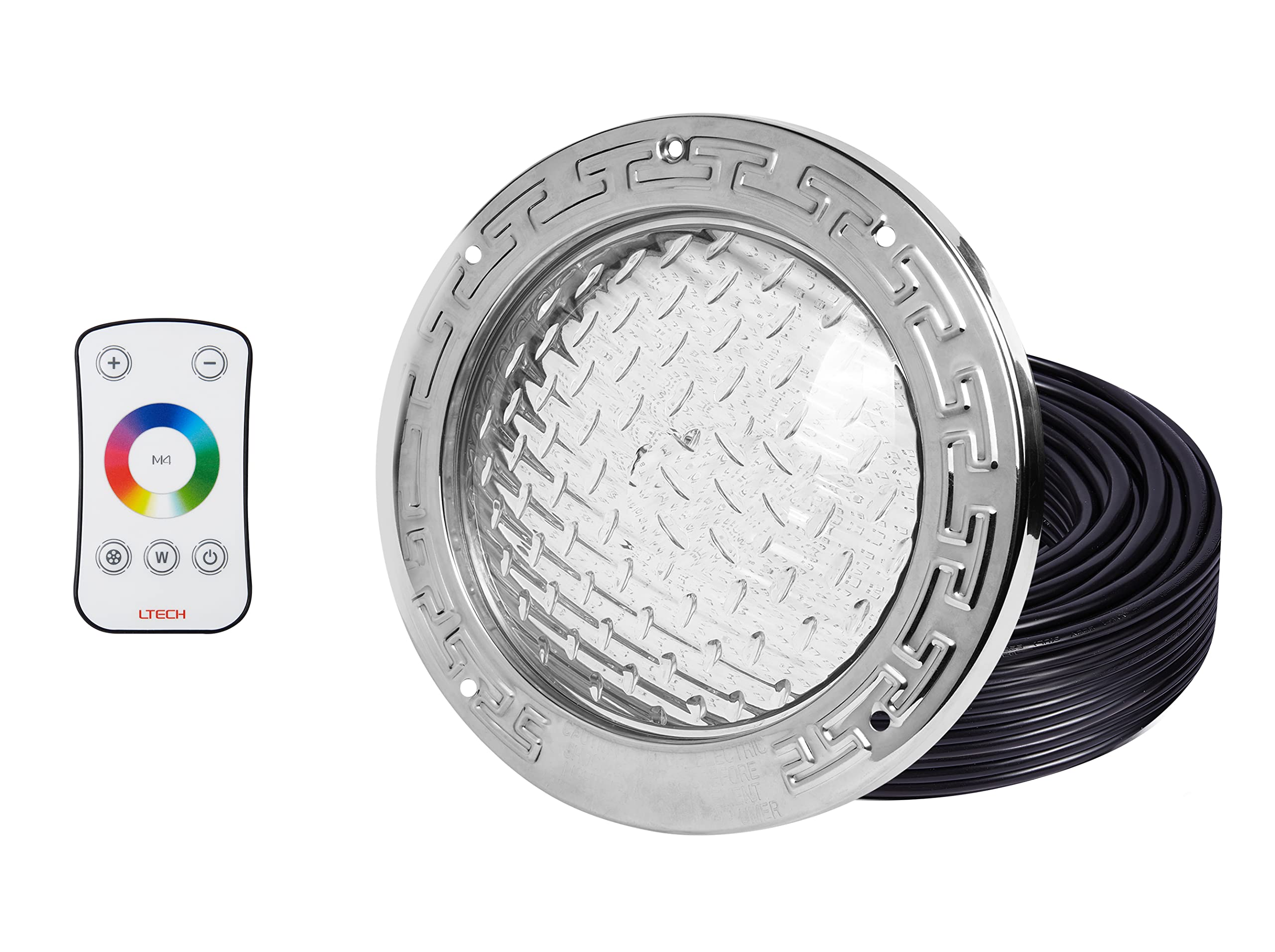 HQUA PN01DC 120V AC LED RGBW Color Change Inground Pool Light, 10 Inch 35W 3000lm (300W Incandescent Equivalent), with 100” Cord, Transformer Included, UL Listed, Fit for 10