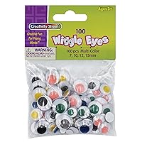 Creativity Street Wiggle Eyes Assorted Sizes and Colors, 100-Piece (CKC344601)