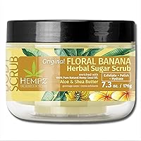 HEMPZ Sugar Body Scrub - Original Floral & bananas - All Natural Exfoliating Shea Butter, Sugar, and Salt - For Women, Men, and Teens - 7.3 fl oz