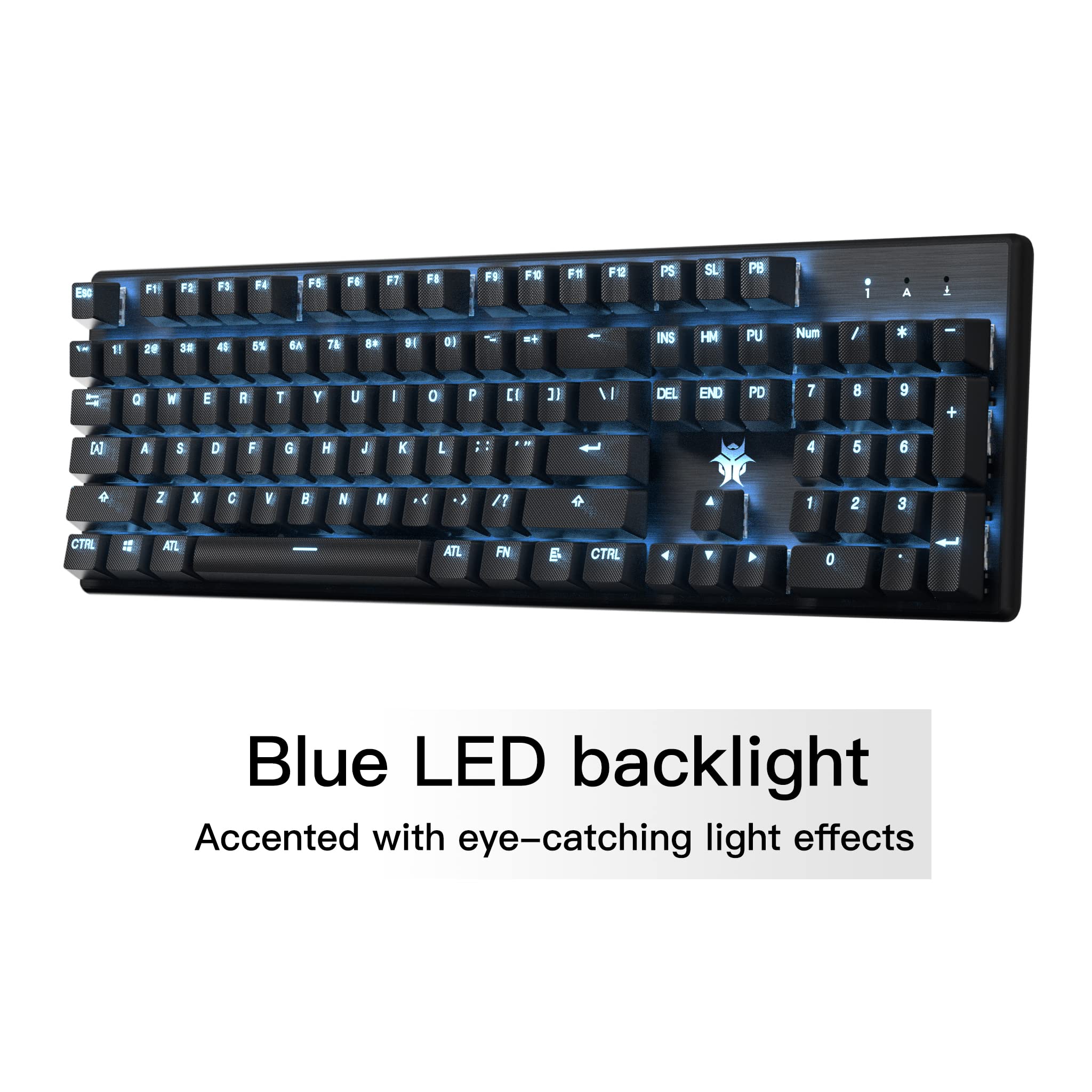 Mua Hexgears G5 2.4G Wireless Mechanical Keyboard 104 Key， Wireless and Type -C Wired Connection, 100% Full-Size, Blue LED Backlit, Windows and Mac OS  Compatible Black Keyboard Kailh Box Brown Switches trên Amazon