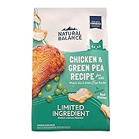 Natural Balance Limited Ingredient Adult Grain-Free Dry Cat Food, Chicken & Green Pea Recipe, 15 Pound (Pack of 1)