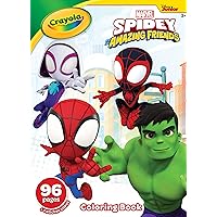 Crayola Spiderman Coloring Book, Spidey & His Amazing Friends, Stickers Included, Gift for Boys & Girls, 96 Pages