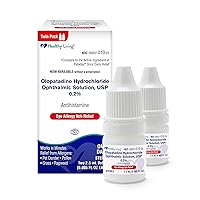 Healthy Living Antihistamine Once Daily Eye Drops for Allergy, Itch & Redness Relief, Olopatadine Hydrochloride Opthalmic Solution, USP 0.2%, 0.085 Fl Oz (Pack of 2)