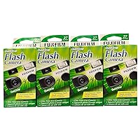 Fujifilm QuickSnap Flash 400 One Time Use 35mm Camera with Flash, 27 Exposures, 4-Pack